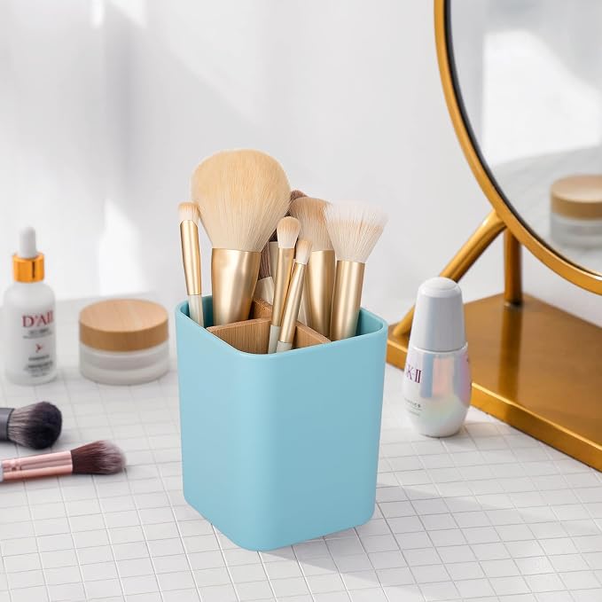 Bamboo Toothbrush Holder for Bathrooms Toothpaste Organizer - Image 3