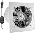 8" Kitchen Exhaust Fan with Variable Speed Controller, 735CFM Wall Mount Ventilation Fans, Metal Attic Exhaust Fan, Small Fume Extractor Ventilation Fan for Kitchen Bathroom Shop Smoking Room Garage