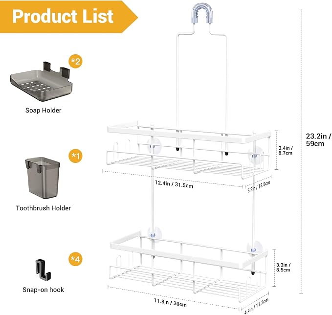 Hanging Shower Caddy Over Showerhead - Image 6
