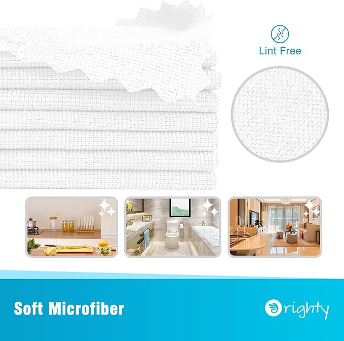 Orighty Microfiber Cleaning Cloth Bulk, 100 Pack, 11.5x11.5 inch, Soft Highly - Image 2