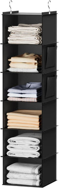 YOUDENOVA Hanging Closet Organizer and Storage, 2 Side Pockets, Clothes by YOUDENOVA
