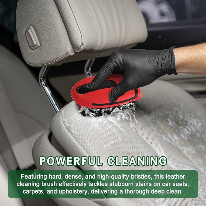 Carpet and Upholstery Cleaning Brush, Stiff Bristle Carpet Detailing Scrubber - Image 7