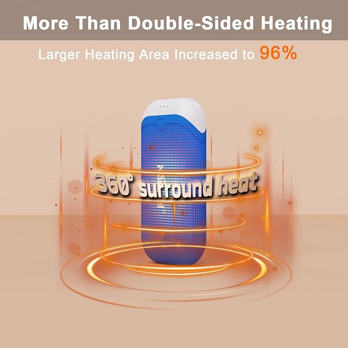 Karecel Heat-Conducting Silicone Rechargeable Hand Warmers 2 Pack, 10,000mAh Double-Sided Heating USB Electric Hand Warmers, Portable Pocket Heated Handwarmers, Hunting Essentials, Men Women Gifts