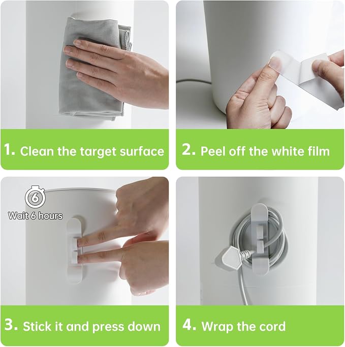 Daisyhome 12PCS Cord Organizer for Appliances, Upgraded Appliance Cord Wrap | - Image 7