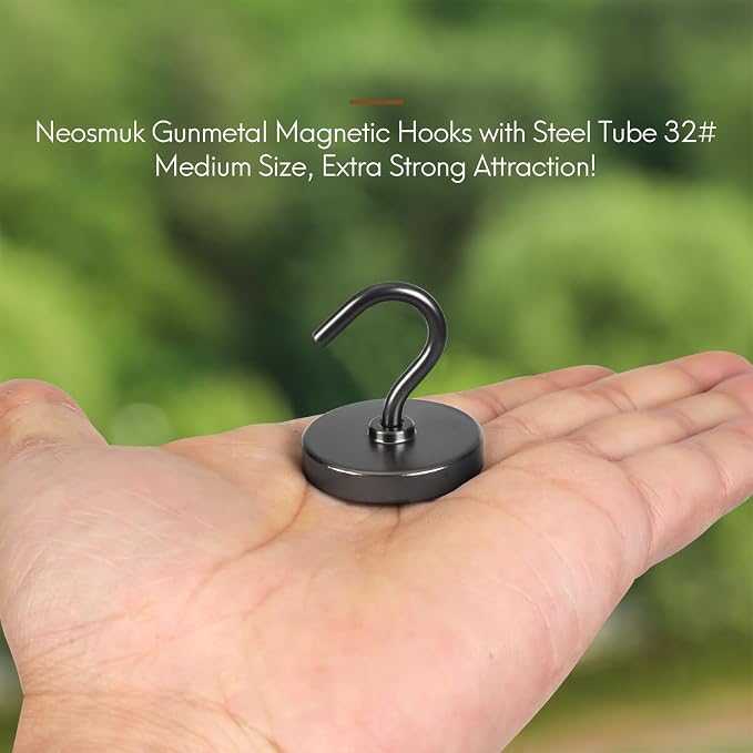 Neosmuk Magnetic Hooks, 130lb Heavy Duty, 10 Pack - Image 2