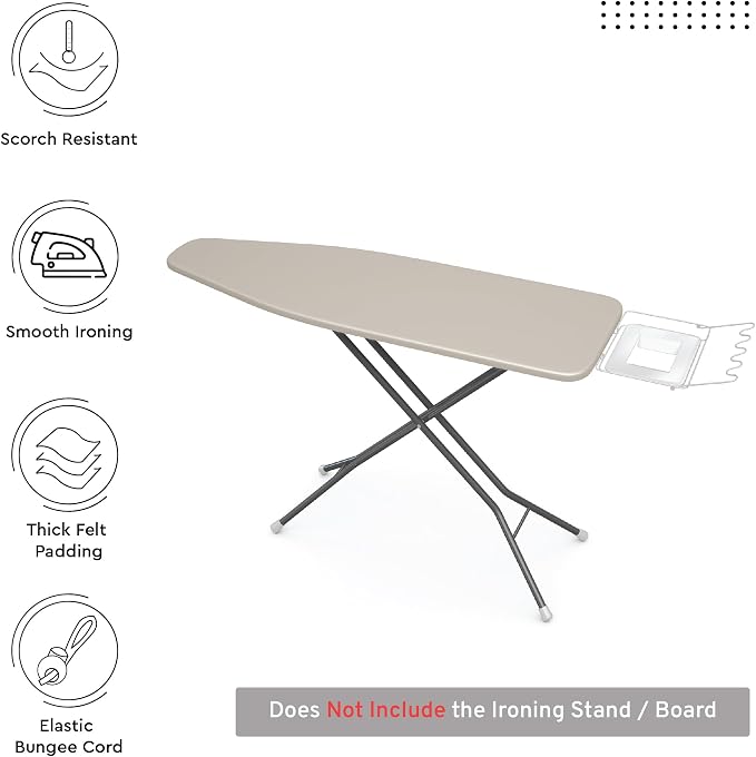 Encasa XO Ironing Board Cover and Pad, Large 54"x15" - Image 2