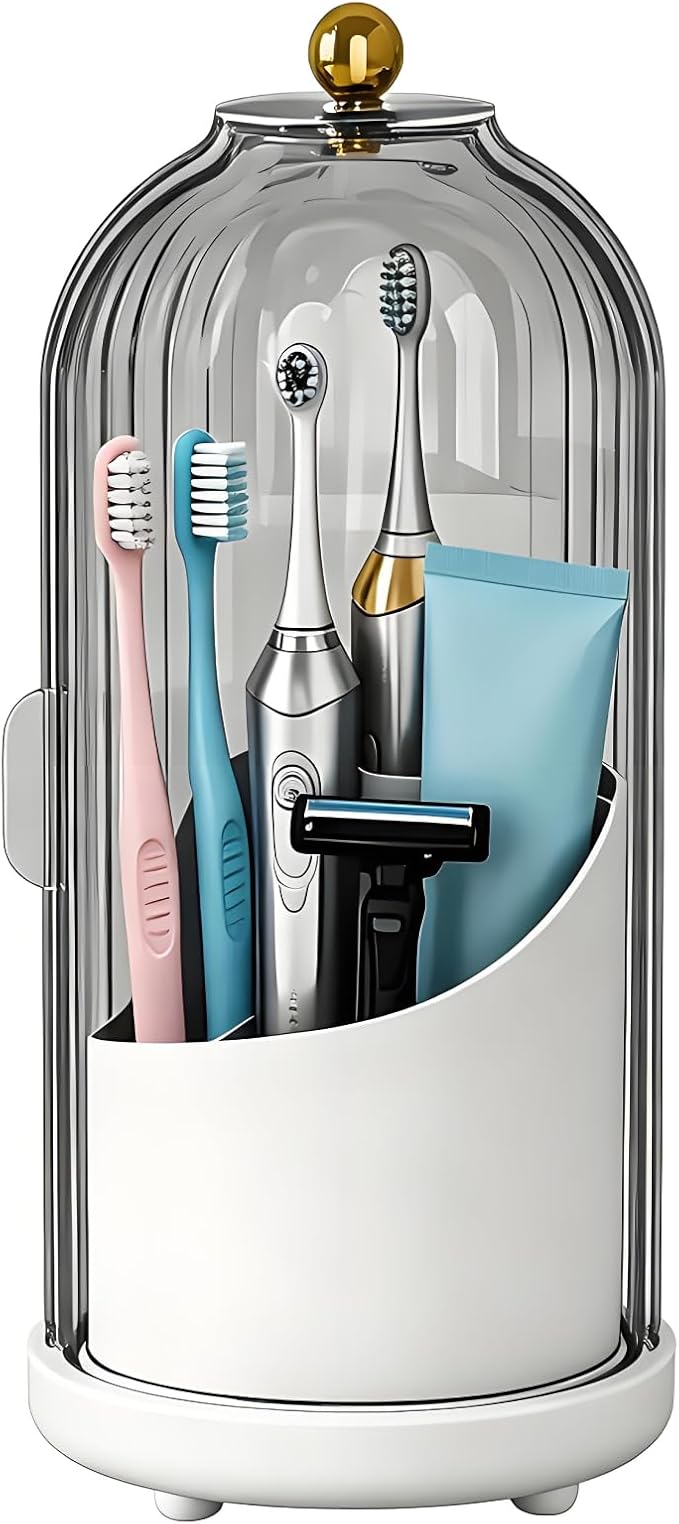JEESA Dustproof Toothbrush Holder Organizer by JEESA
