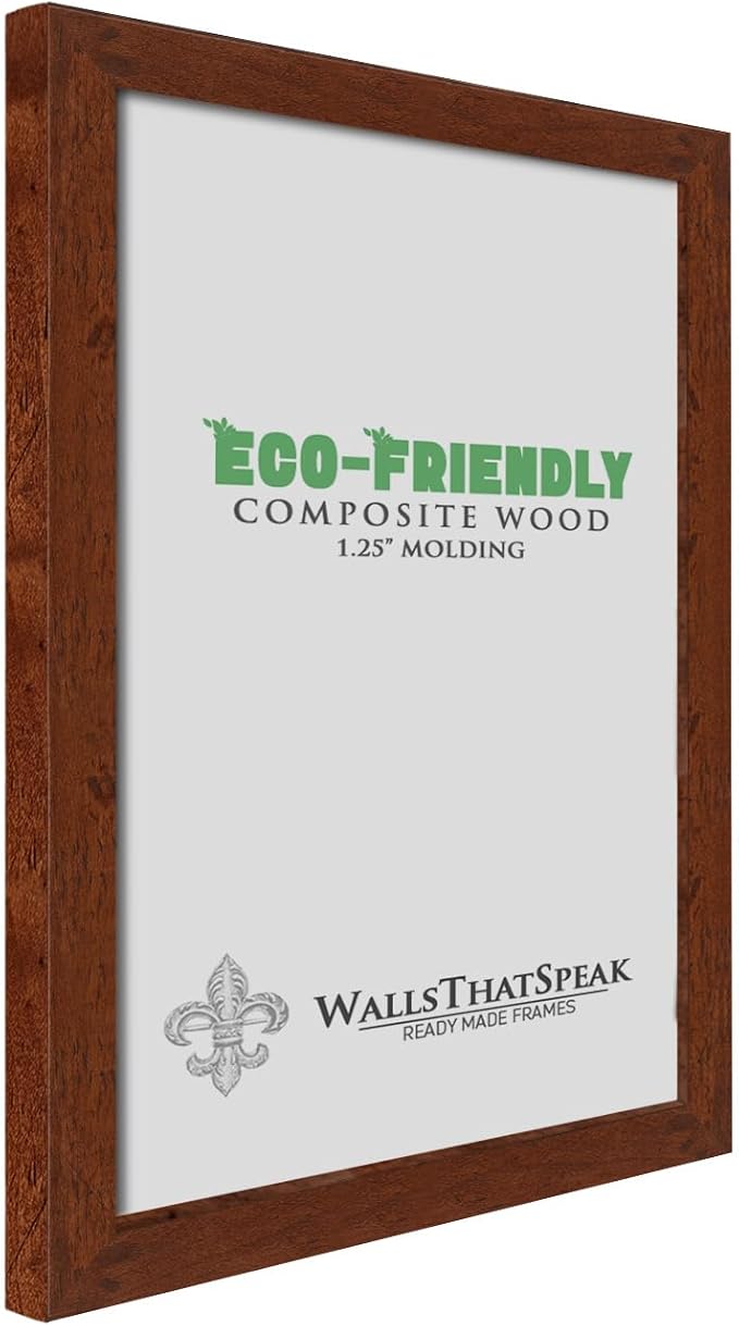 wallsthatspeak 16x27 Dark Walnut Rustic Pine Picture Frame for Puzzles Posters Photos or Artwork