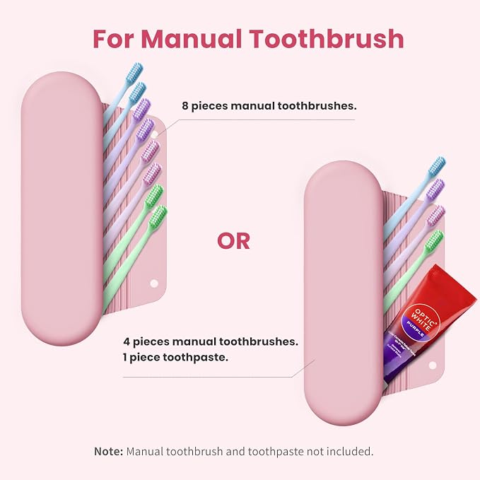 Silicone Electric Toothbrush Travel Case, Manual Toothbrush Travel Cover - Image 3
