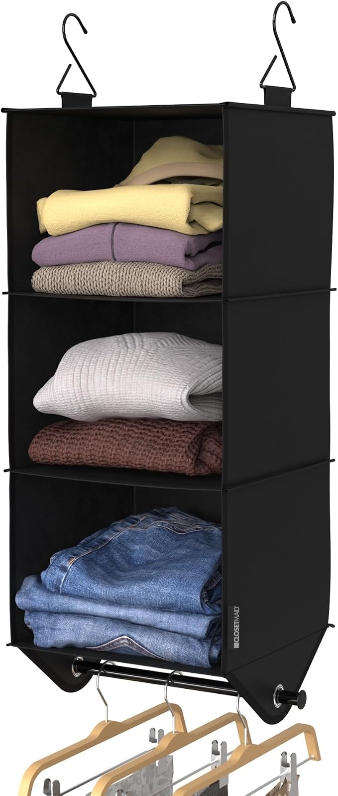 ClosetMaid 3-Shelf Fabric Hanging Closet Organizer - Image 4