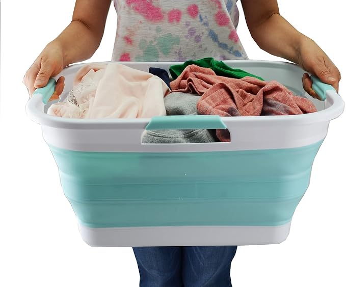 SAMMART 30L Collapsible Plastic Laundry Basket - Image 6