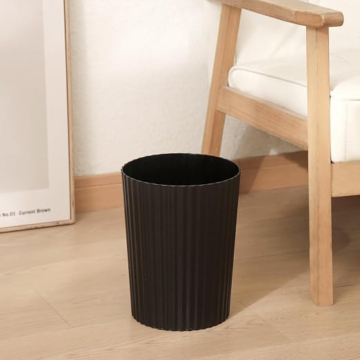 Small Bathroom Trash Can Plastic Wastebasket Garbage Can Black 4 Pack | Sturdy - Image 4