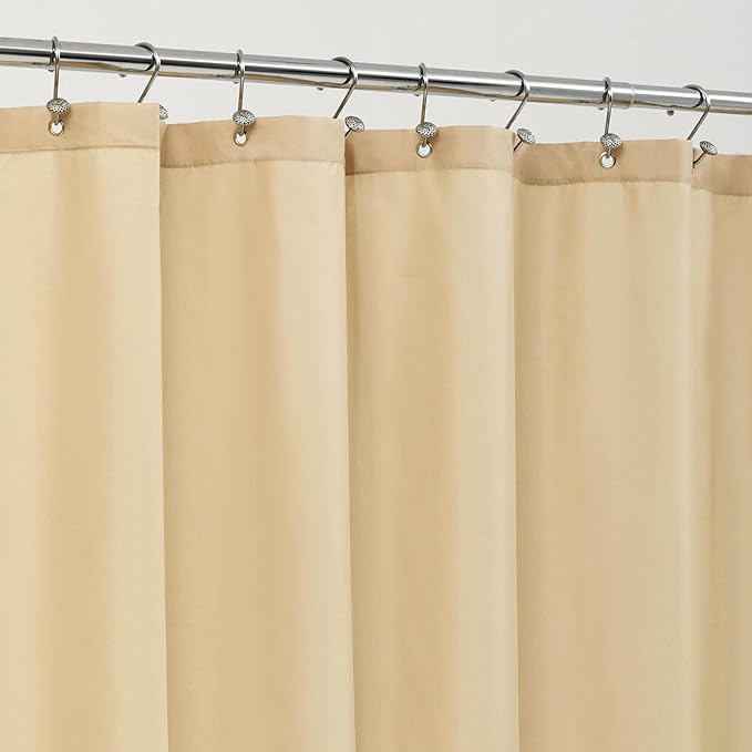 ALYVIA SPRING Waterproof Fabric Shower Curtain or Liner Khaki by ALYVIASPRING