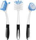 SetSail 3 Pack Dish Brush Set, Long Handle Kitchen Scrub Brush | Built-in by SetSail