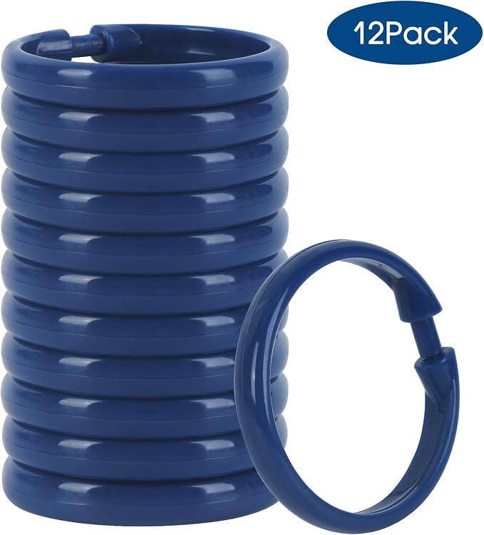 Navy Blue Shower Curtain Hooks - Image 8