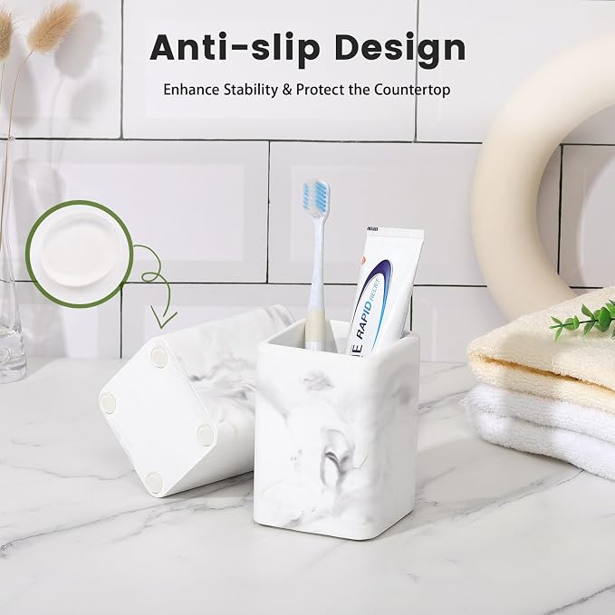 Luxspire Toothbrush Holders, Diatomite Toothbrush Cups - Image 6