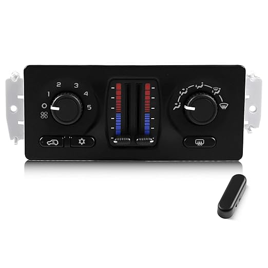 599-210XD A/C Heater Climate Control Module Panel Switch for 02-09 Chevy Silverado Suburban Tahoe Trailblazer Avalanche GMC Sierra Yukon Envoy Cadillac Escalade Saab Isuzu Buick Bravada, OE# 10370033