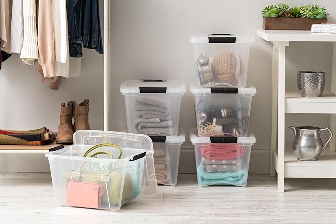 IRIS USA 4-Pack 19 Quart Storage Bins - Image 4