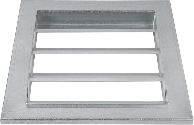 Repa Market 8" x 8" Inch Heavy Duty Galvanized Steel Exhaust Vent - Air Intake Wall Louvered Vent Grille - Outdoor/Indoor HVAC Vent Register - HVAC Crawl Space Durable Air Gable Vent