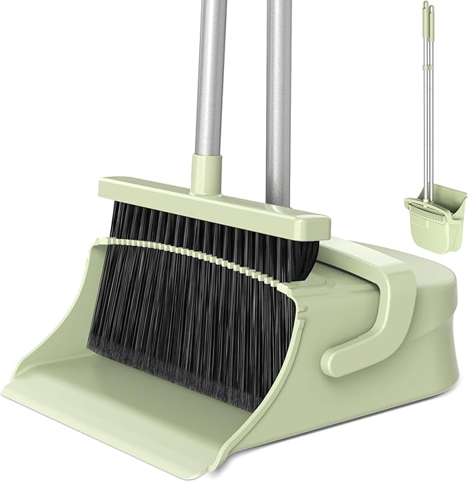 Broom with Dustpan Set for Pet Hair & Dust Cleanup by Unknown