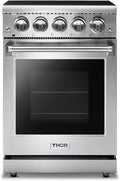 THOR Kitchen Freestanding 24-Inch Electric Range with Convection Oven in Stainless Steel - Model HRE2401