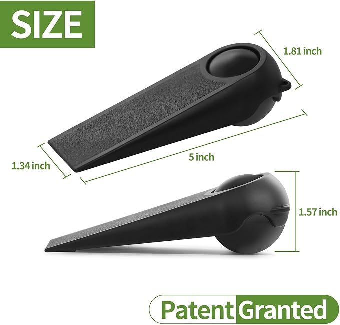 Door Stoppers for Bottom of Door, 2-Cmobo Pack Black and Black | Magic Ball - Image 3