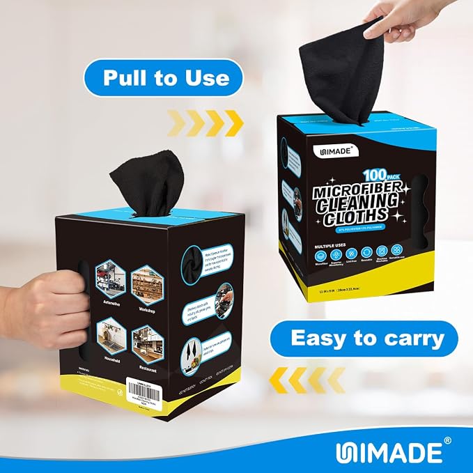 UNIMADE Microfiber Cleaning Cloth, 100 Sheets Microfiber Towels - Image 7