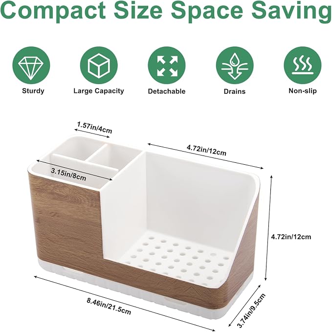Toothbrush Holders for Bathrooms Countertop Organizer | Easy To Clean, - Image 6