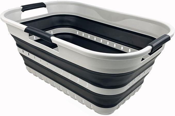 SAMMART 21L Super Mini Collapsible 3 Handled Plastic Basket by SAMMART