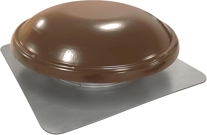 Master Flow GAF 1000 CFM Brown Power Roof Mount Attic Vent: Efficient Ventilation and High Airflow Capacity at the rate of 1,000 cubic feet per minute for attic spaces upto 1,600 square feet