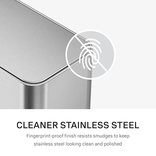 simplehuman Slim Step Can, 9L / 2.4 Gallon Primary Bathroom Trash Can, Liner - Image 6