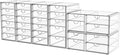 YFXCVSL 6-Pack Acrylic 31-Drawer Storage & Makeup Organizer by YFXCVSL