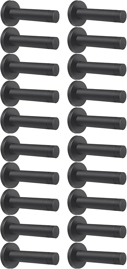 DOKU 20Pcs Door Stop, Matte Black 3.5 Inch Heavy Duty 304 Stainless Steel Door by DOKUHOME