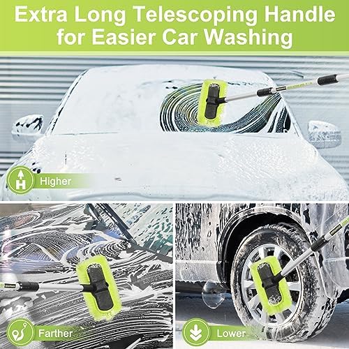 65”165cm Car Wash Brush Long Handle Soft Bristle Scrub Cleaning Mop - Image 3