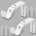 LLPJS Curtain Rod Bracket Adjustable, Drapery Rod Holder Hooks Support Hangers by LLPJSCurtainRingsClipHooks