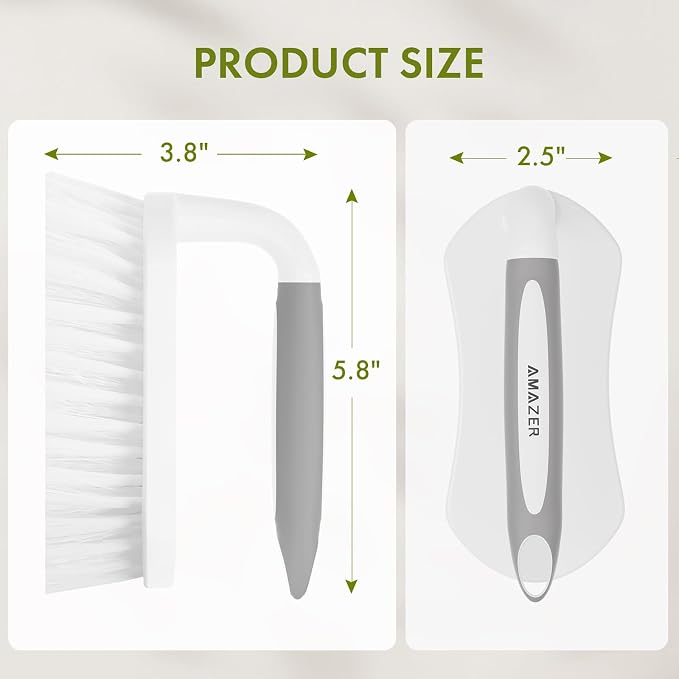 Scrub Brush for Cleaning Comfort Grip Shower Scrubber Flexible Stiff Bristles - Image 2