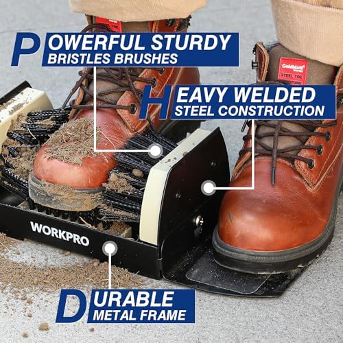 WORKPRO Boot Cleaner, Heavy Duty Shoe Boot Scrubber & Scraper Brush Outdoor - Image 6