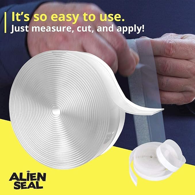 Alien Draft Seal Weather Stripping Door Seal – Longer 64ft Silicone Door Bottom - Image 3