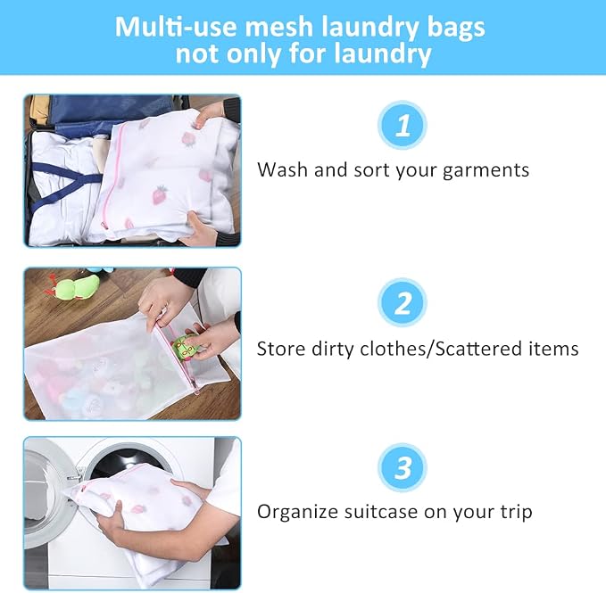 GOGOODA Mesh Laundry Bags for Delicates Durable Protective Wash Bags - Image 9