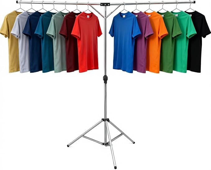 Foldable Portable Space Saving Stainless Steel Clothes Drying Rack. by exilot