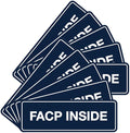 Signs ByLITA Standard FACP Inside Sign | Fire Safety Signage (Navy Blue/White) - Large 10 Pack