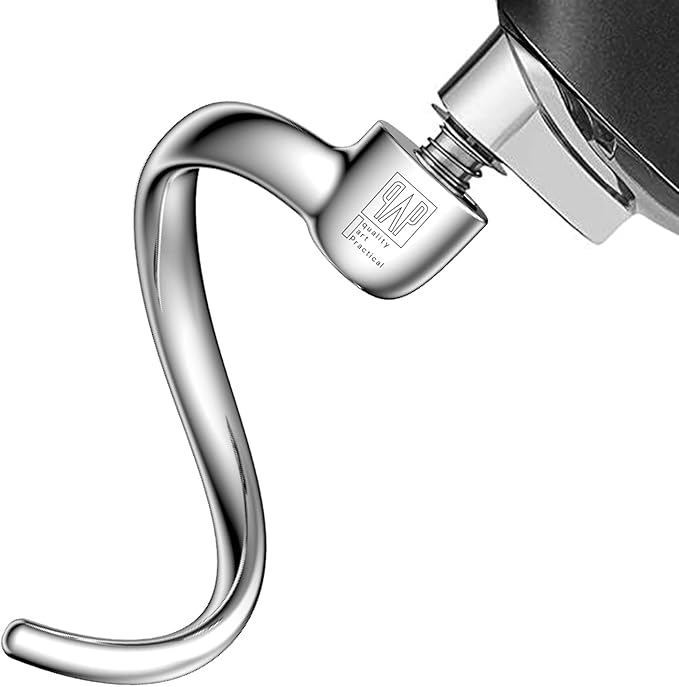 qAp Quality Art Practical Spiral Dough Hook Replacement for Cuisinart 5.5-Quart Stand Mixer/Polished 18/8 Stainless Steel Accessories/No coating/Dishwasher Safe