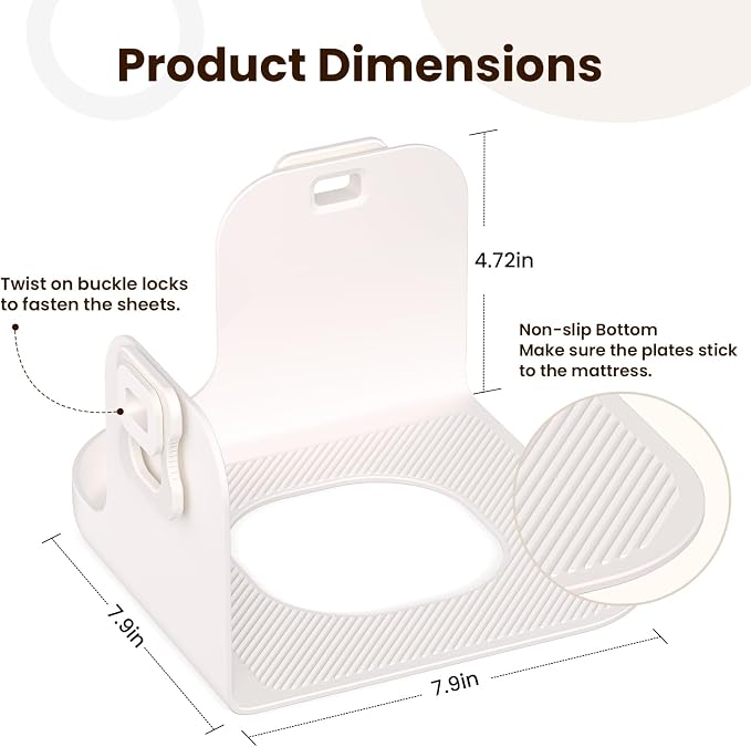 4PC-Bed Sheet Holders, Secure Bed Sheets, ABS Material, One-Time Installation | - Image 4
