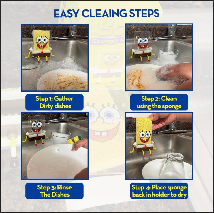 Sponge Holder, Kitchen Cute Sink Draining, Sponge Holder Cartoon Cleaning - Image 3