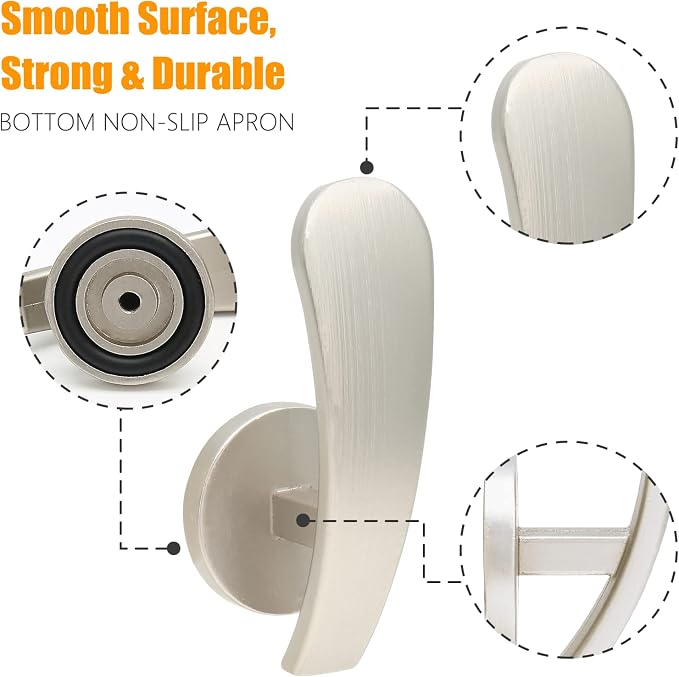 Curtain Tieback Hooks, 4 Pack | Wall Mounted, Decorative, Includes Screws - Image 2