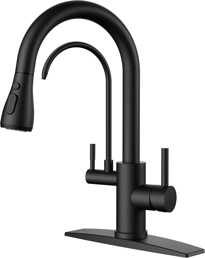 FORIOUS Kitchen Faucets with Purified Water, High Arc 2 Handle, 2-in-1 Pull by FORIOUS