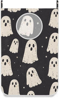 Cute Halloween Ghost Black Hanging Laundry Hamper Door Hampers Bag Basket by Tatenale