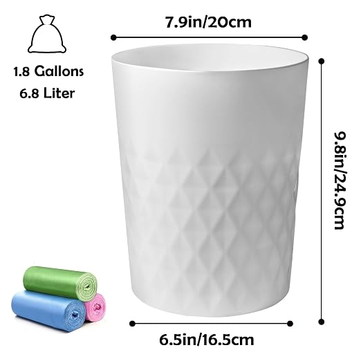 YGJT Bathroom Trash Can, 3 Pack 1.8 Gallons Small Trash Can - Image 7