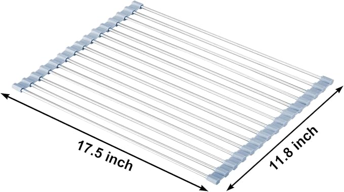 Over The Sink Dish Drying Rack, Roll Up Dish Drying Rack Kitchen Dish Rack - Image 3