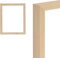 Creative Mark Ambiance Unfinished Deep Gallery Frame, 12x16" Open Back Natural Wood Frames for Canvas and Mounted Artwork, 3/4" Face, 1-1/4" Deep, No Glass or Backing